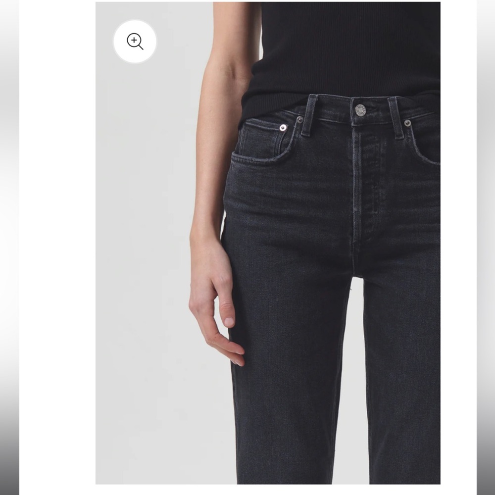 Agolde Riley High Waist Jeans in Black
